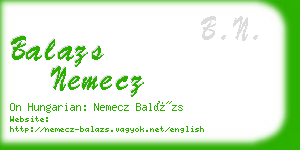 balazs nemecz business card